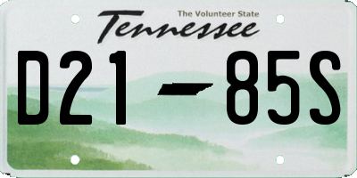 TN license plate D2185S