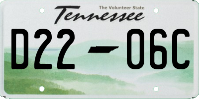 TN license plate D2206C
