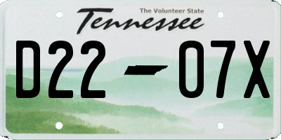 TN license plate D2207X