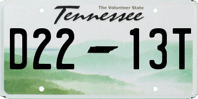 TN license plate D2213T