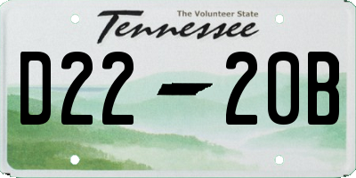 TN license plate D2220B