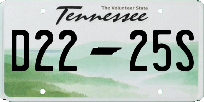 TN license plate D2225S