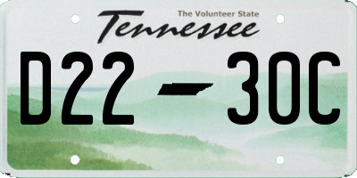 TN license plate D2230C
