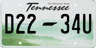TN license plate D2234U