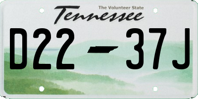 TN license plate D2237J