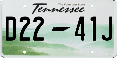 TN license plate D2241J