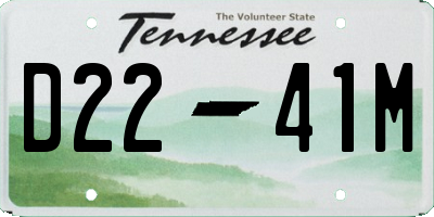 TN license plate D2241M