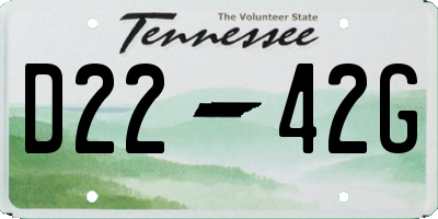 TN license plate D2242G