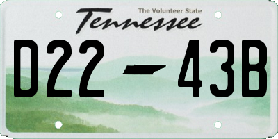 TN license plate D2243B