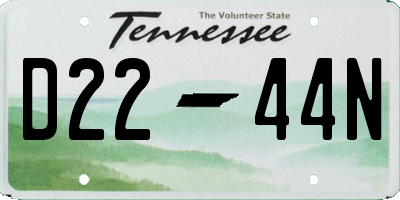 TN license plate D2244N