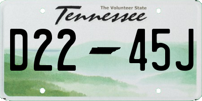 TN license plate D2245J