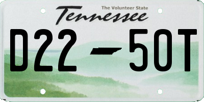 TN license plate D2250T