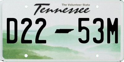 TN license plate D2253M