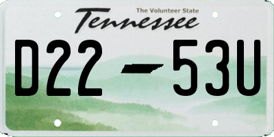 TN license plate D2253U