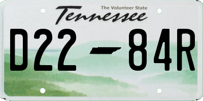 TN license plate D2284R