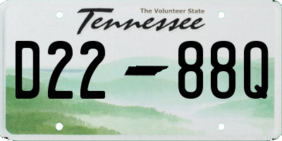 TN license plate D2288Q