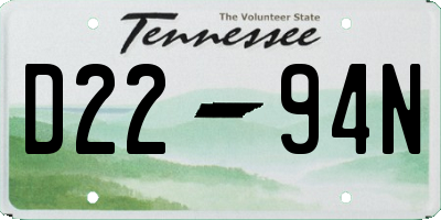 TN license plate D2294N