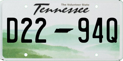 TN license plate D2294Q