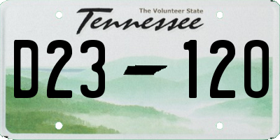 TN license plate D2312O