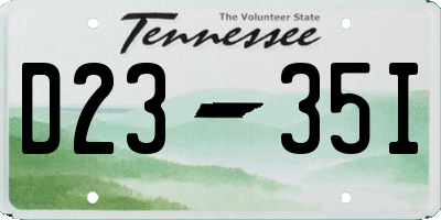 TN license plate D2335I