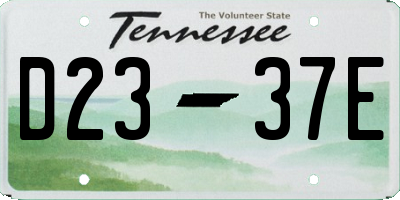TN license plate D2337E