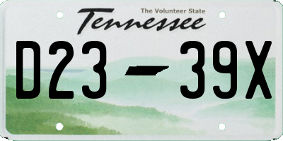 TN license plate D2339X