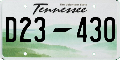 TN license plate D2343O