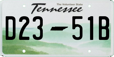 TN license plate D2351B