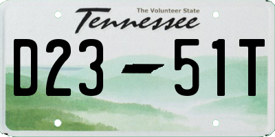 TN license plate D2351T