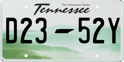 TN license plate D2352Y