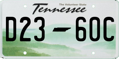 TN license plate D2360C