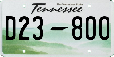 TN license plate D2380O