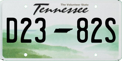 TN license plate D2382S