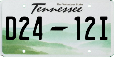 TN license plate D2412I