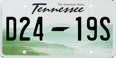 TN license plate D2419S