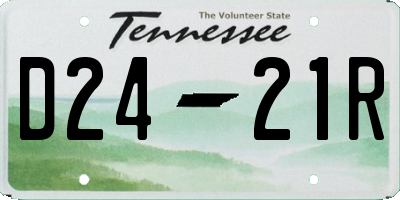 TN license plate D2421R