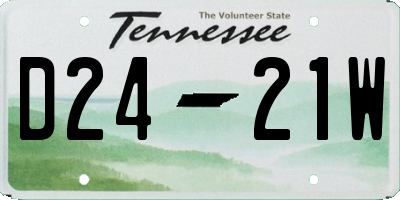 TN license plate D2421W