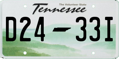 TN license plate D2433I