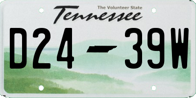 TN license plate D2439W