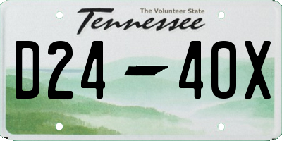 TN license plate D2440X