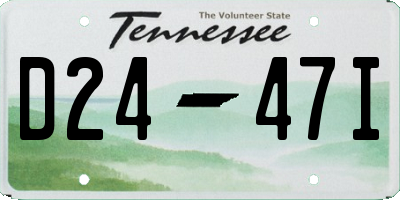 TN license plate D2447I