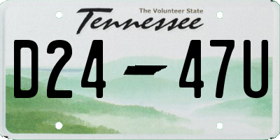 TN license plate D2447U