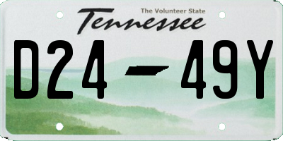 TN license plate D2449Y
