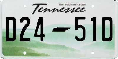 TN license plate D2451D