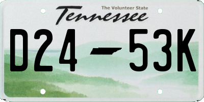 TN license plate D2453K