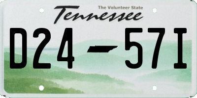 TN license plate D2457I