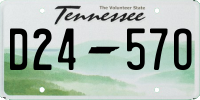 TN license plate D2457O