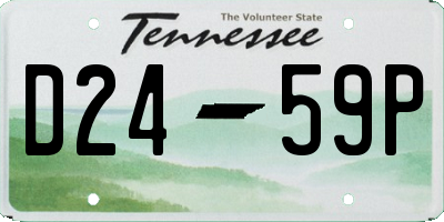 TN license plate D2459P
