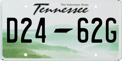 TN license plate D2462G
