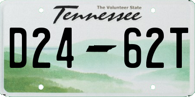 TN license plate D2462T